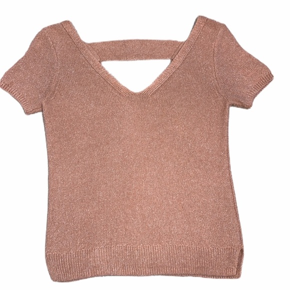 Madewell Double V Sweater Tee Burnt Orange - Picture 1 of 6